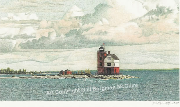 Round Island Lighthouse notecard